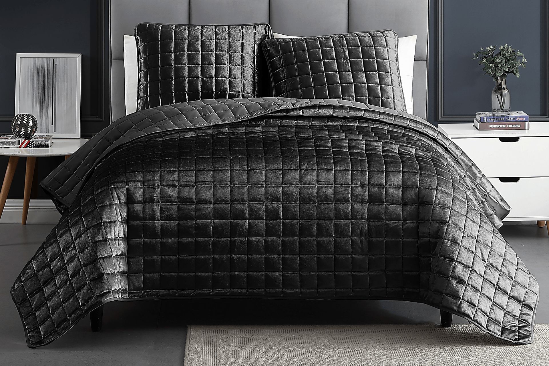 Constock Gray 3 Pc King Coverlet Set - Image 1