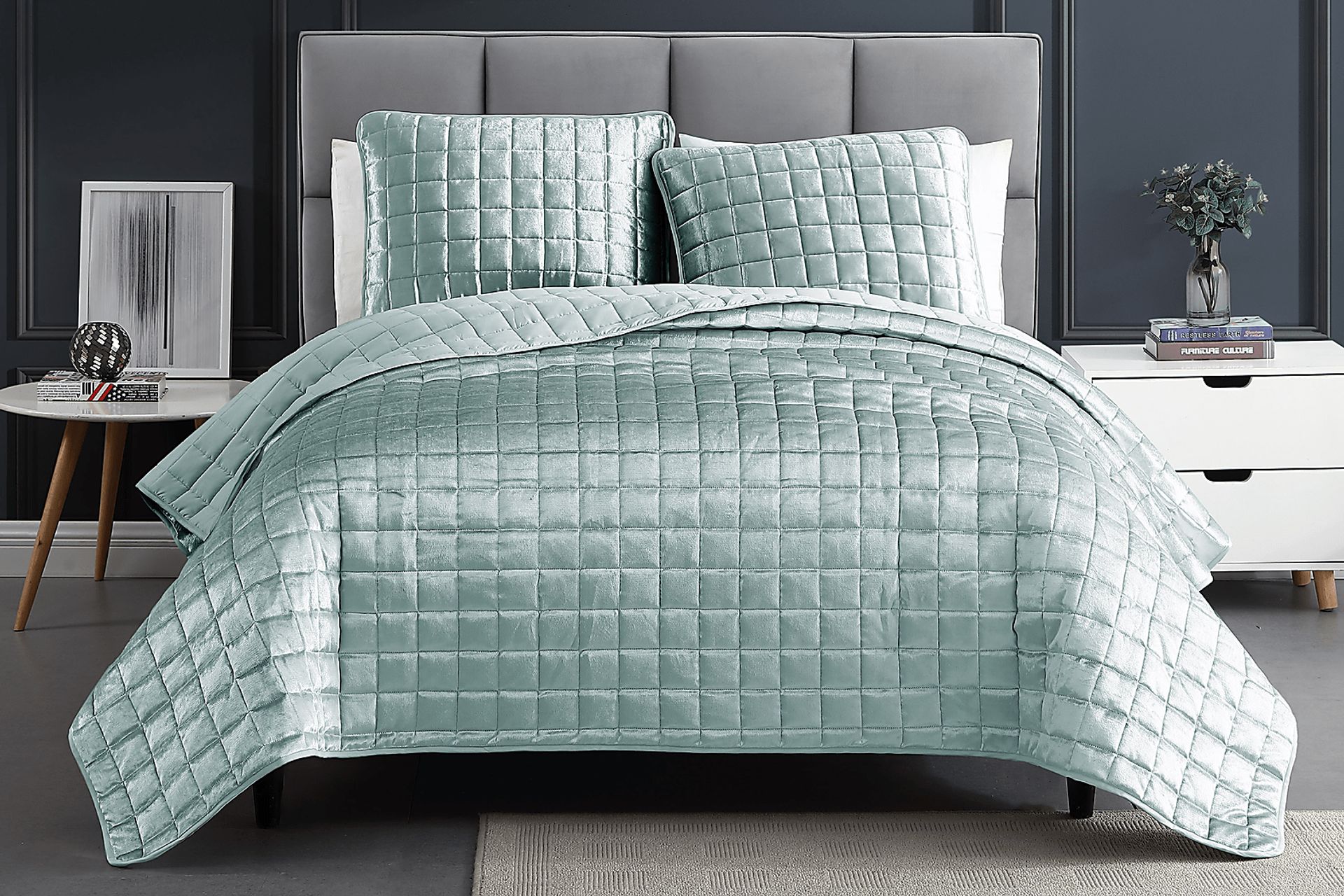 Constock Seafoam 3 Pc Queen Coverlet Set - Image 1