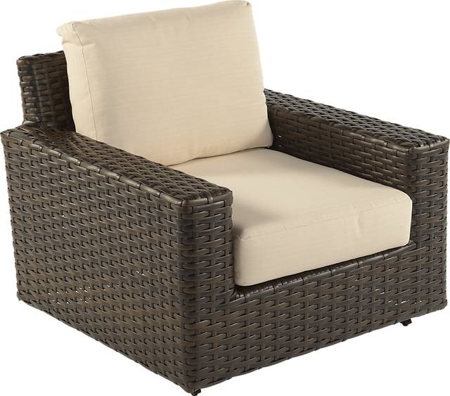 Contempo Walnut Wicker Outdoor Chair - Thumbnail - Image 1