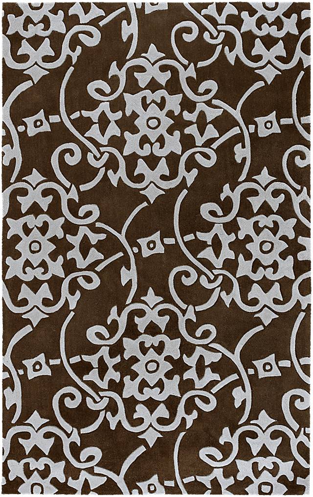 Contemporary Brown 5 x 8 Rug - Thumbnail - Image 1