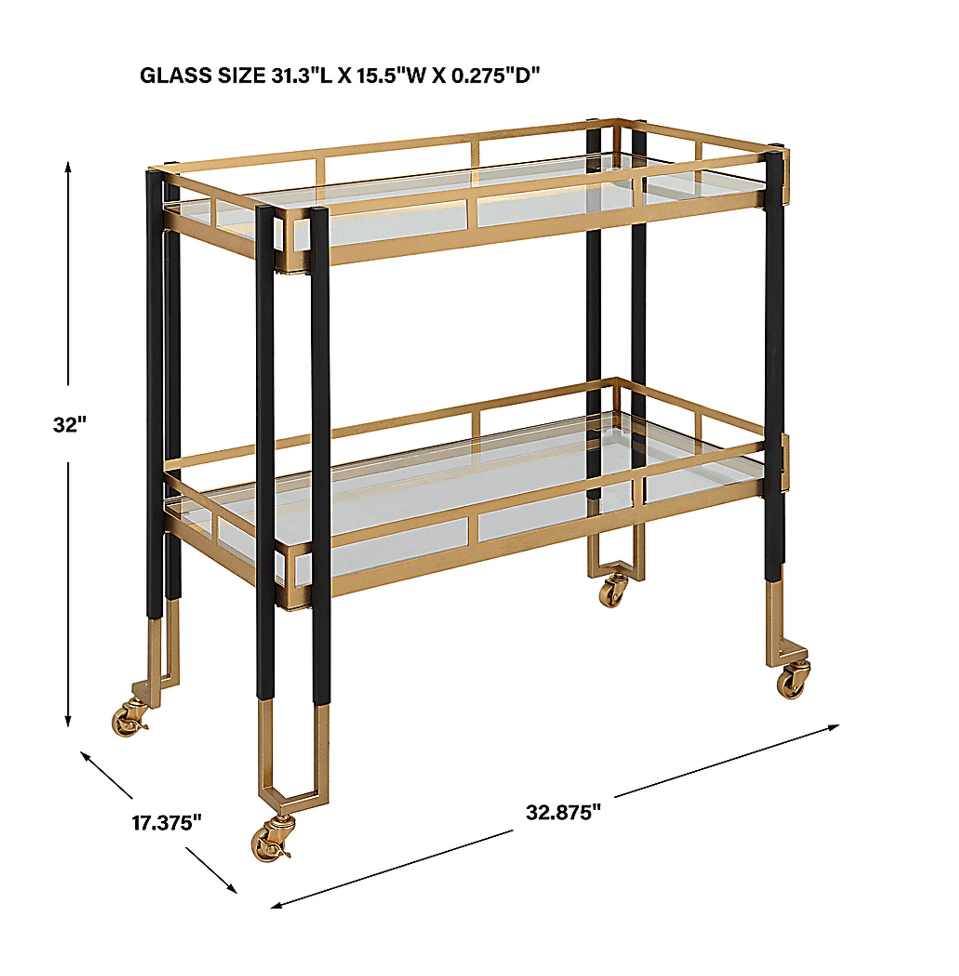 Conti Gold Bar Cart - Image 7