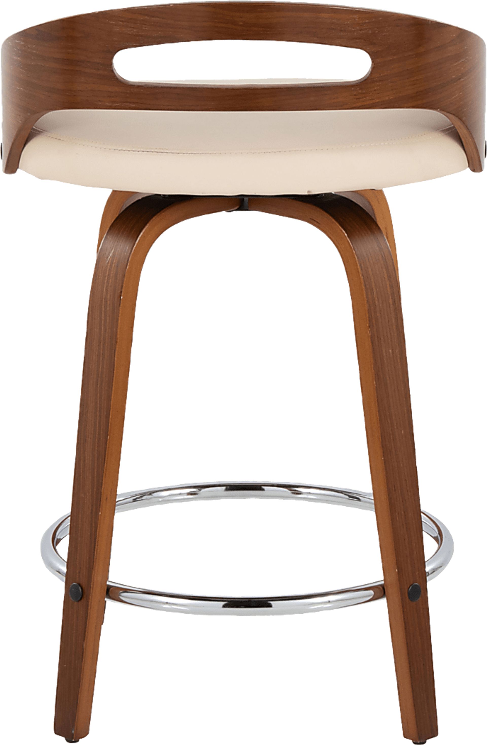 Convreve V Cream Swivel Counter Height Stool, Set of 2 - Image 9