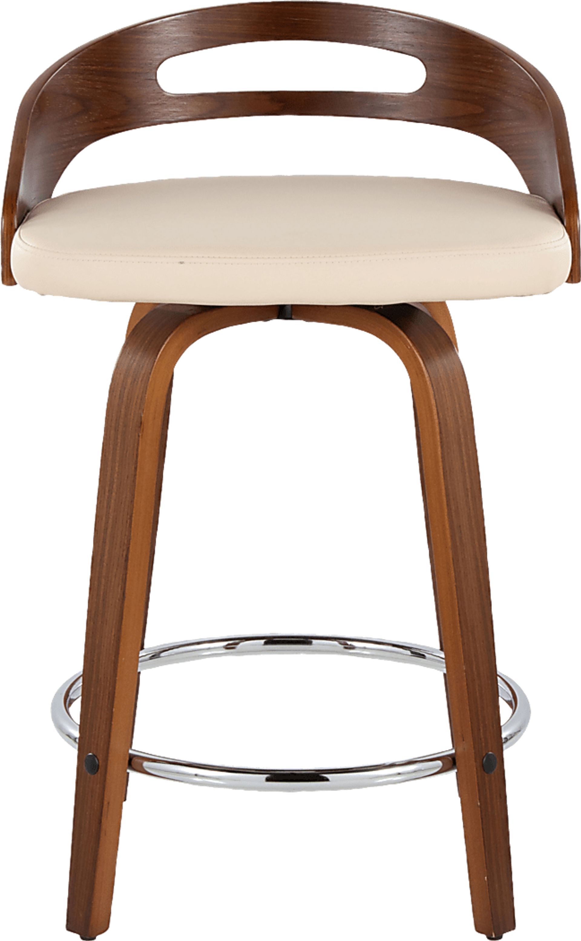 Convreve V Cream Swivel Counter Height Stool, Set of 2 - Image 10