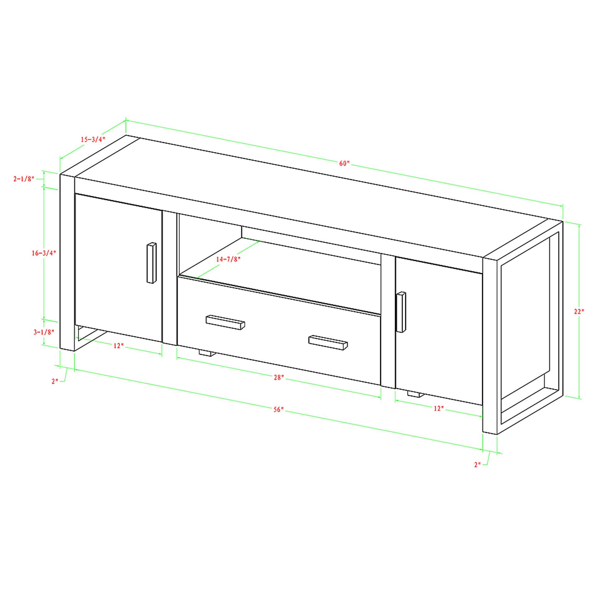 Conway Charcoal 60 in. Console - Image 6