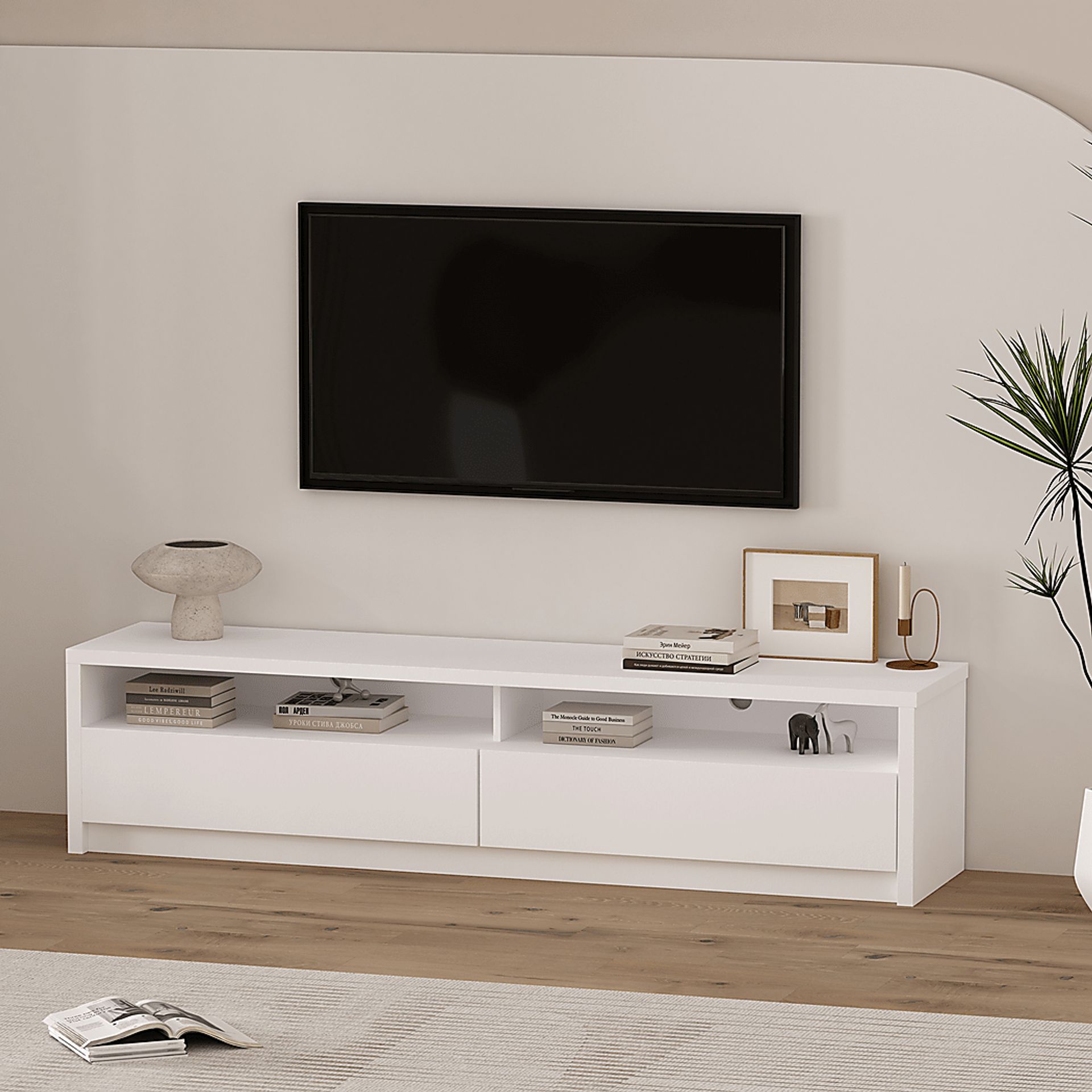 Coolcreek White 70 in. Console - Image 2
