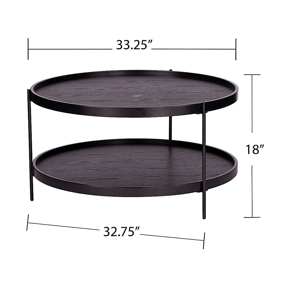 Coolfont Court Black Cocktail Table