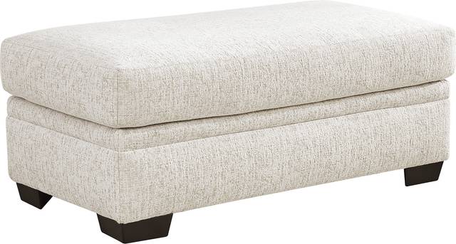 Cooper White Ottoman - Thumbnail - Image 1