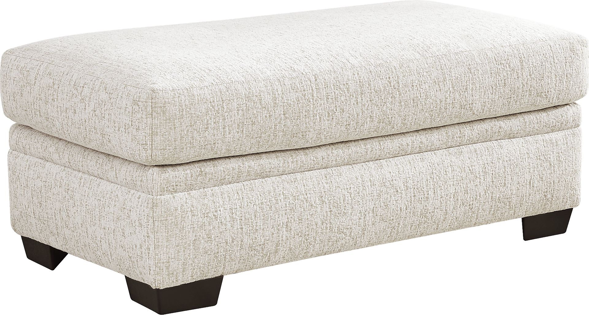 Cooper White Ottoman - Image 1