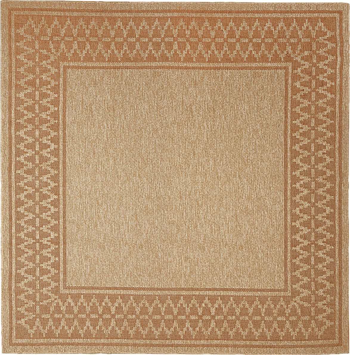Coosaw Terracotta 7'10 Square Indoor/Outdoor Rug