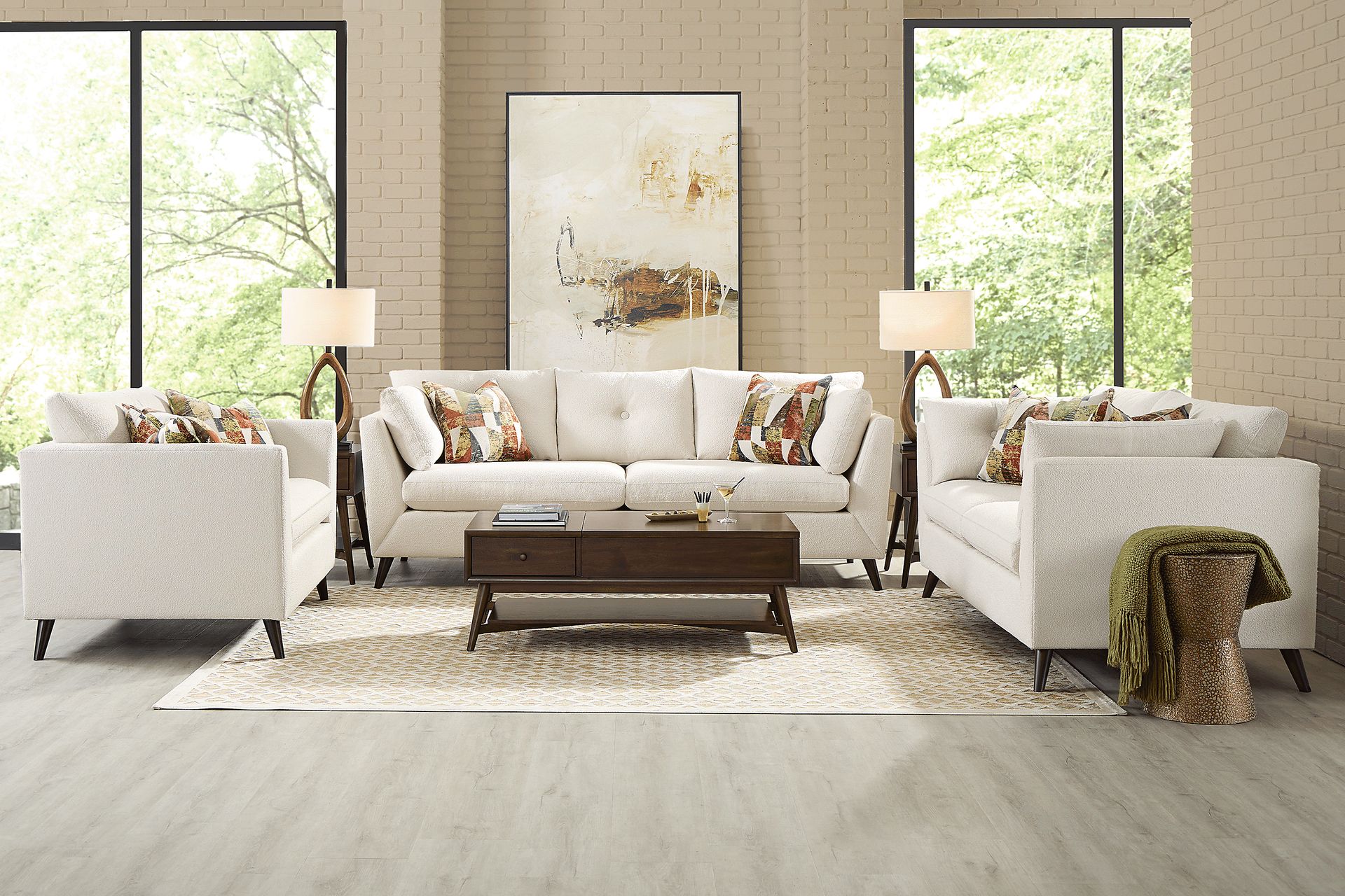 Copenhagen Ivory 3 Pc Living Room - Image 1
