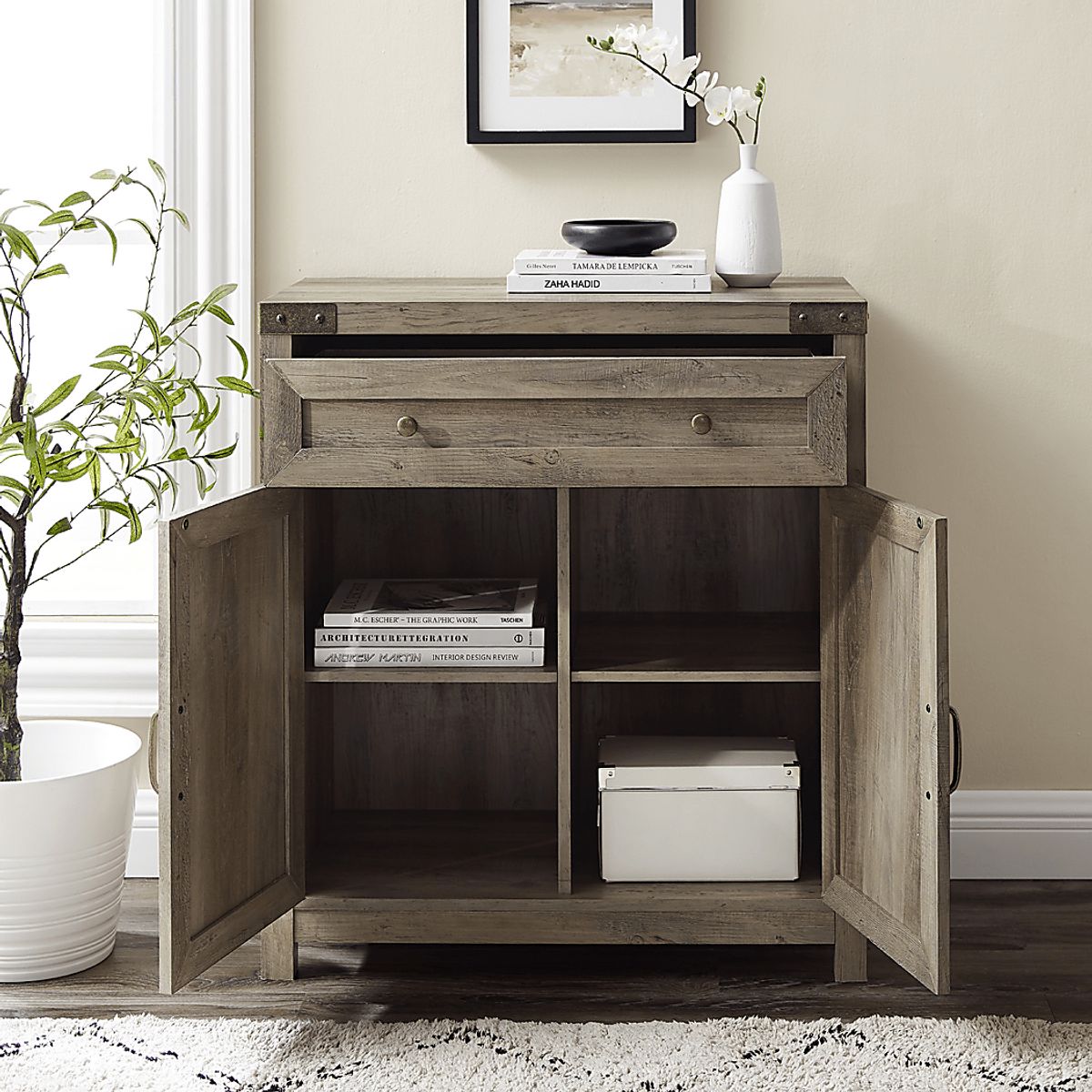 Copenhill Gray Accent Cabinet | Rooms to Go