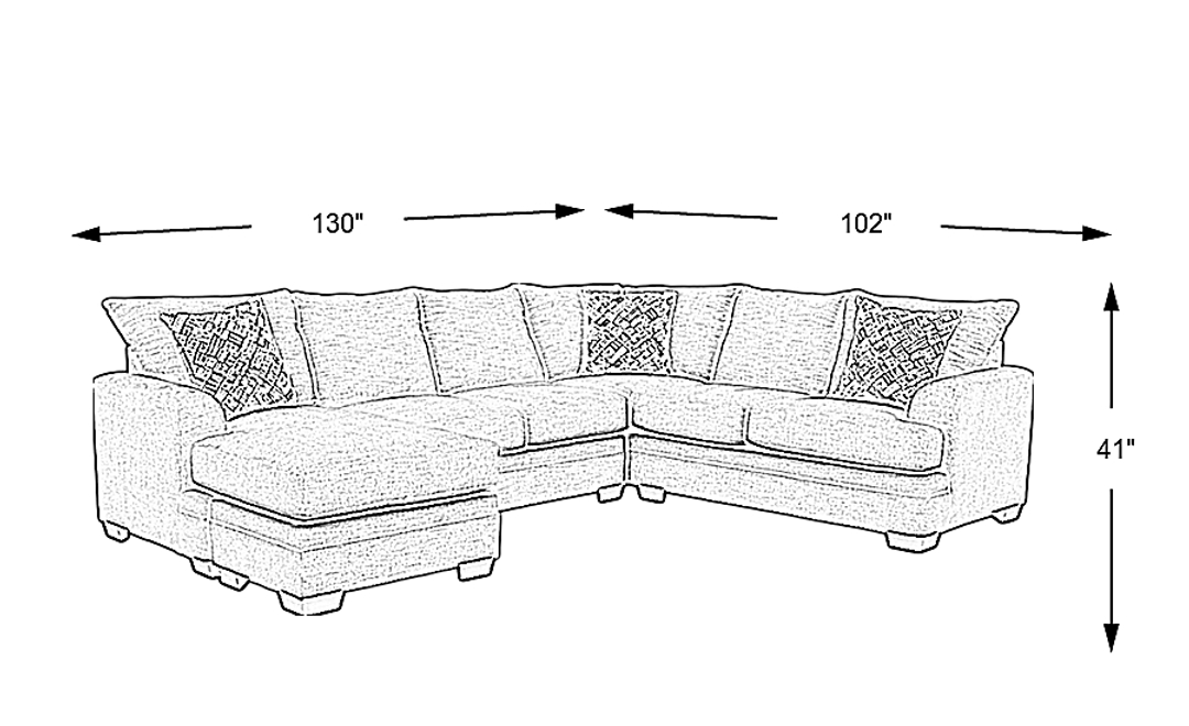 Copley Court 2 Pc Left Arm Chaise Sectional