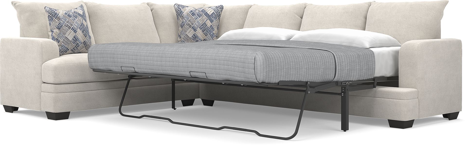 Copley Court Parchment 2 Pc Sleeper Sectional - Image 3