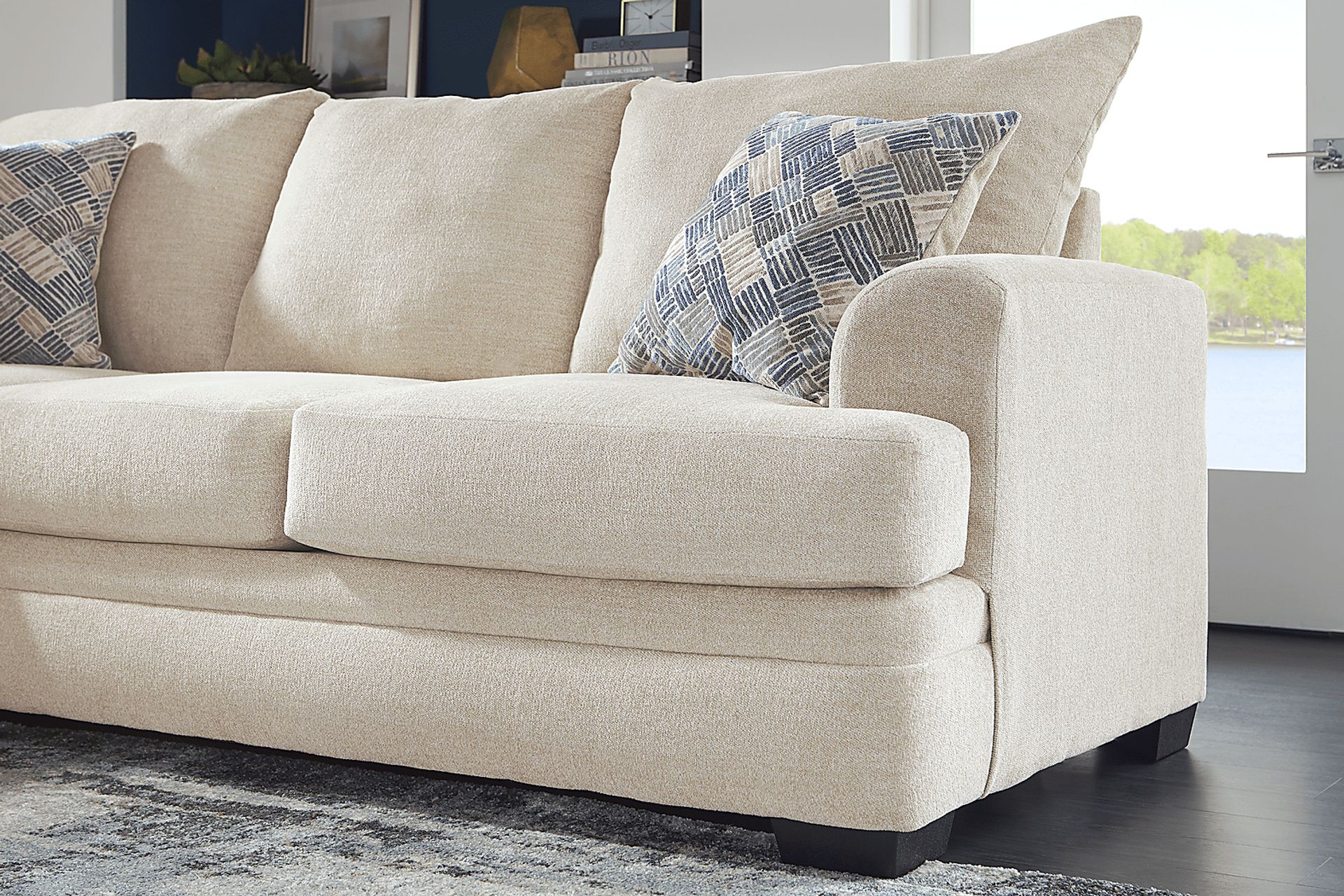 Copley Court Parchment 2 Pc Sleeper Sectional - Image 6