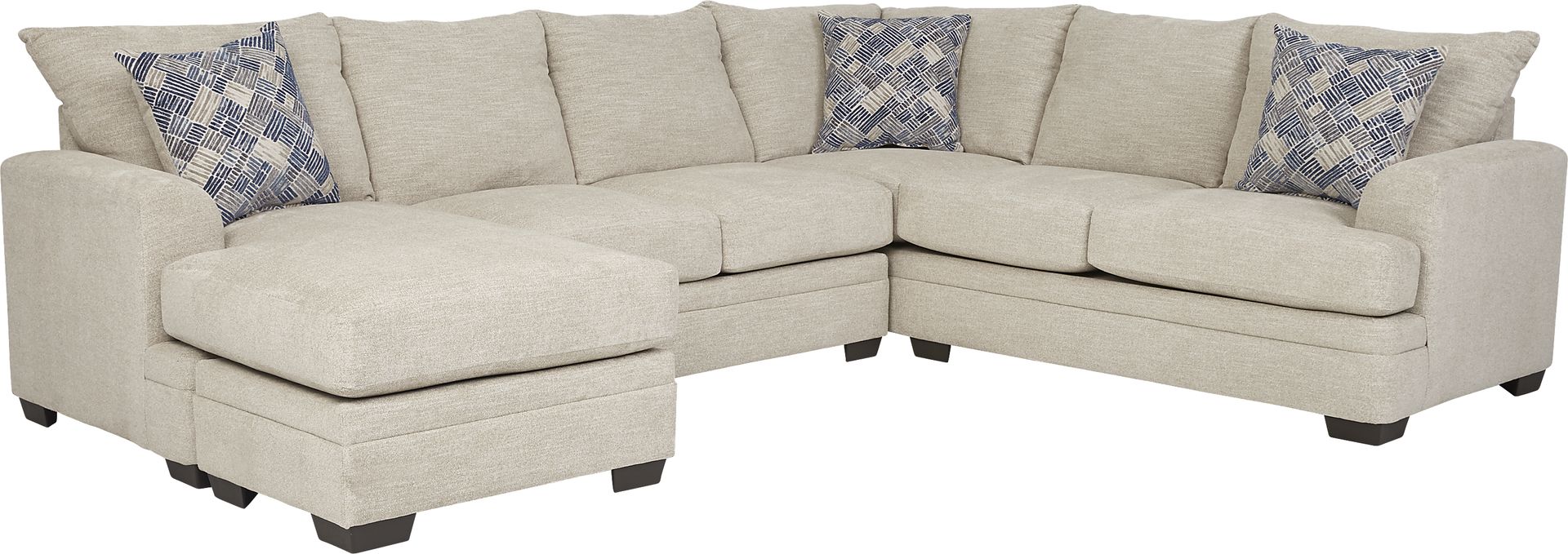 Copley Court Parchment 2 Pc Sleeper Sectional - Image 1