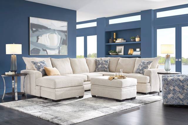 Copley Court Parchment 3 Pc Sectional Living Room - Thumbnail - Image 1