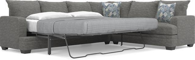 Copley Court Pewter 2 Pc Gel Foam Sleeper Sectional - Thumbnail - Image 3
