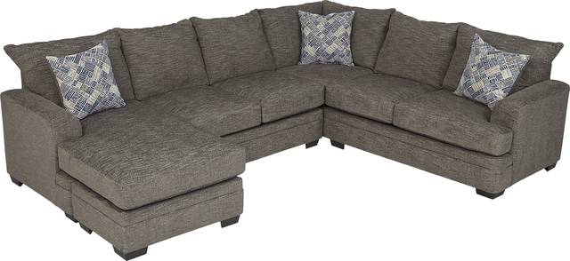 Copley Court Pewter 2 Pc Gel Foam Sleeper Sectional - Thumbnail - Image 4