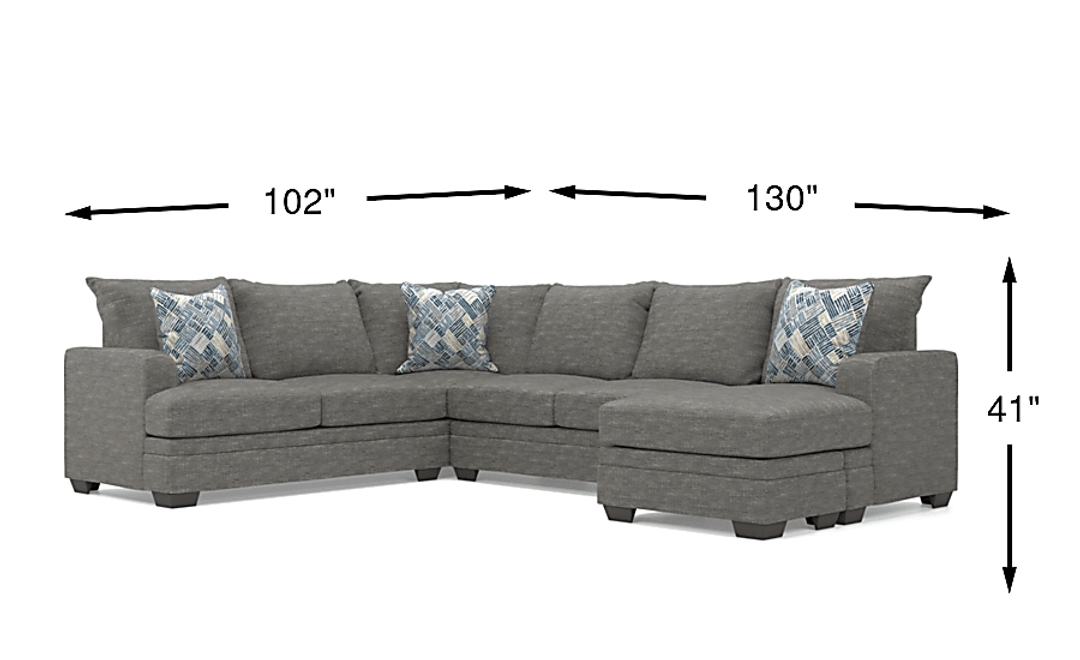 Copley Court 2 Pc Right Arm Chaise Sectional
