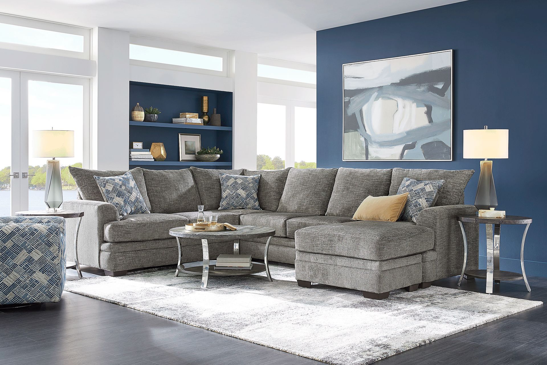 Copley Court Pewter 2 Pc Sectional - Image 2