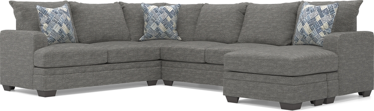 2 pc right arm chaise sectional