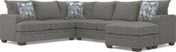 2 pc right arm chaise sectional