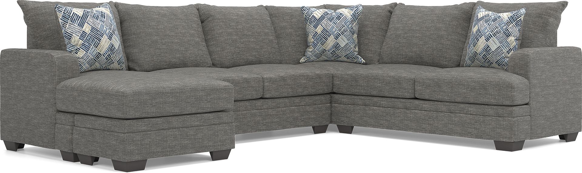 Copley Court Pewter 2 Pc Sleeper Sectional - Image 1