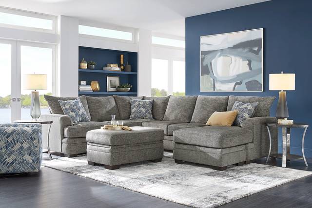 Copley Court Pewter 3 Pc Sectional Living Room - Thumbnail - Image 1
