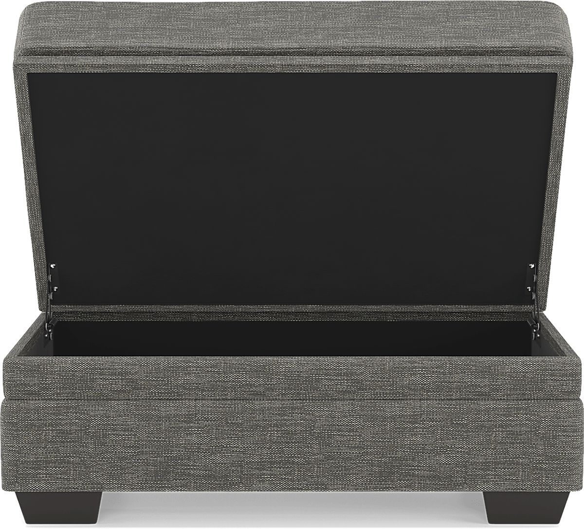 Copley Court Pewter Gray Chenille Fabric Storage Ottoman Rooms to Go