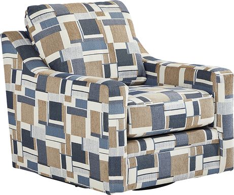 Copley Place Brown Accent Swivel Chair