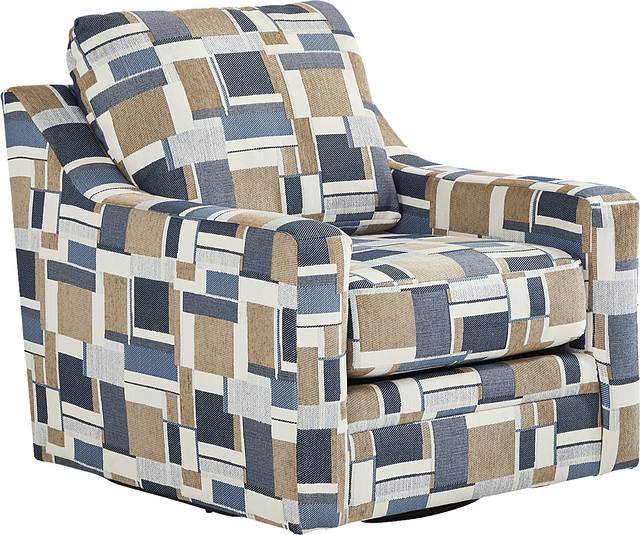 Copley Place Brown Accent Swivel Chair - Thumbnail - Image 1