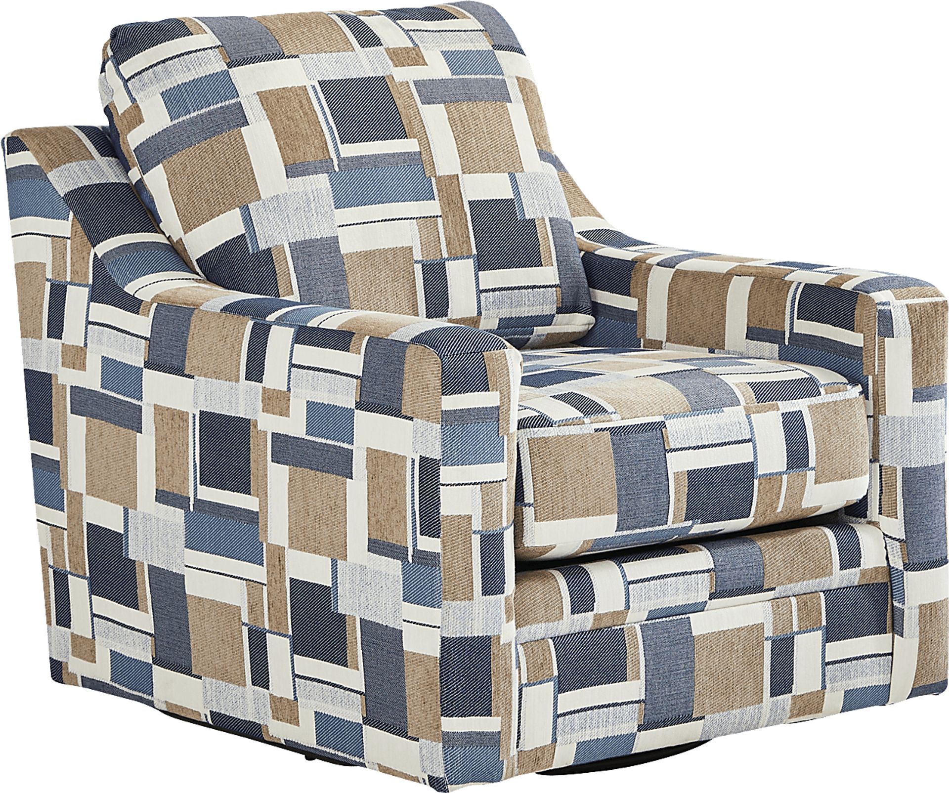 Copley Place Brown Accent Swivel Chair - Image 1