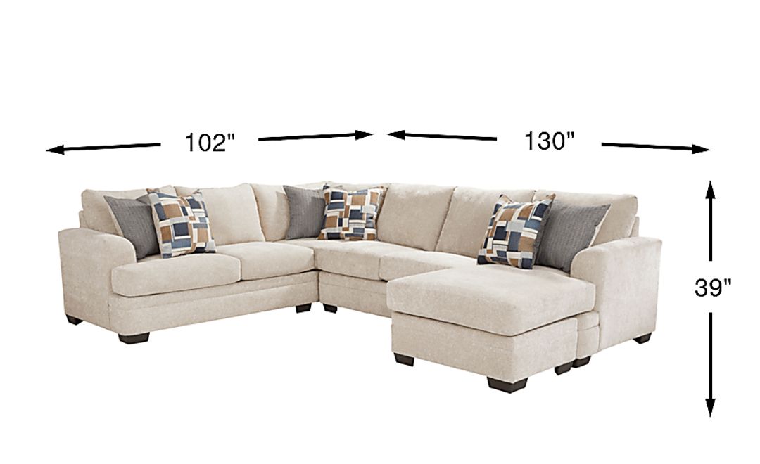 Copley Place 2 Pc Right Arm Chaise Sectional