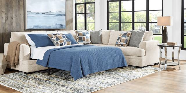 Copley Place Linen 2 Pc Sleeper Sectional - Thumbnail - Image 3