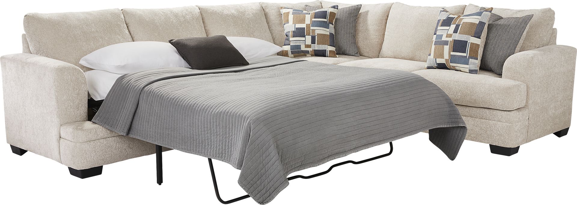 Copley Place Linen 2 Pc Sleeper Sectional - Image 4