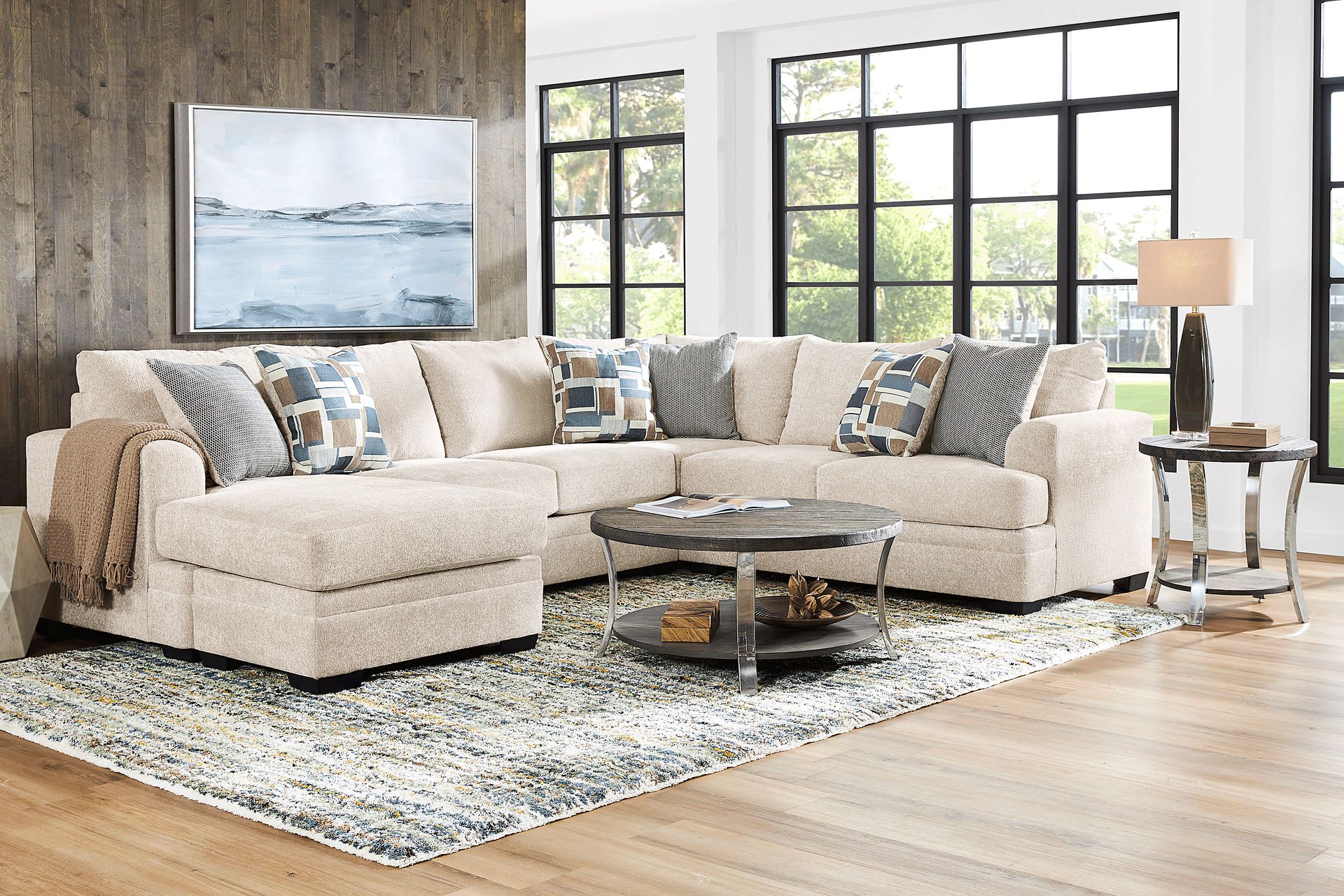 Copley Place Linen 2 Pc Sleeper Sectional - Image 2