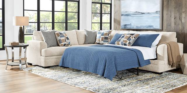 Copley Place Linen 2 Pc Sleeper Sectional - Thumbnail - Image 3