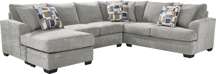 2 pc left arm chaise sleeper sectional