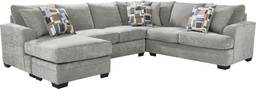 2 pc left arm chaise sleeper sectional