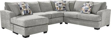 2 pc left arm chaise sleeper sectional