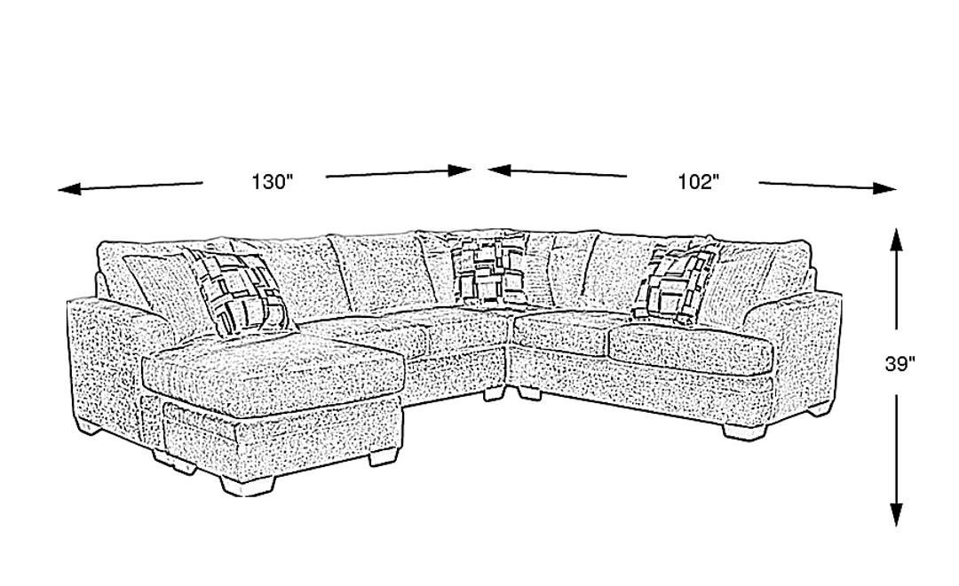 Copley Place 2 Pc Left Arm Chaise Sectional