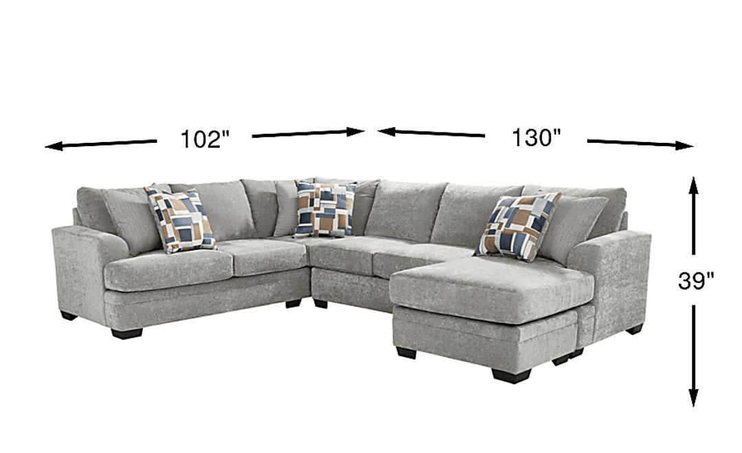 Copley Place 2 Pc Right Arm Chaise Sectional