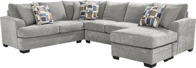 2 pc right arm chaise sectional