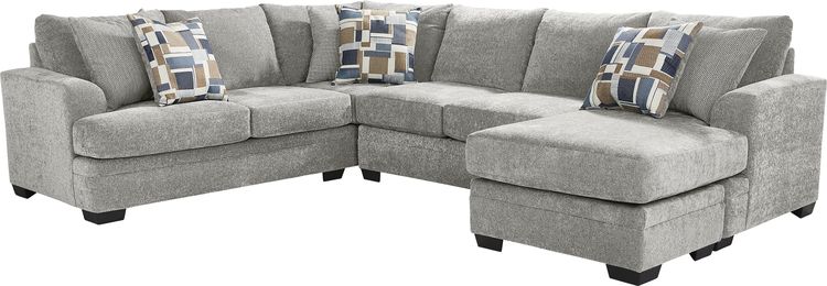 2 pc right arm chaise sectional