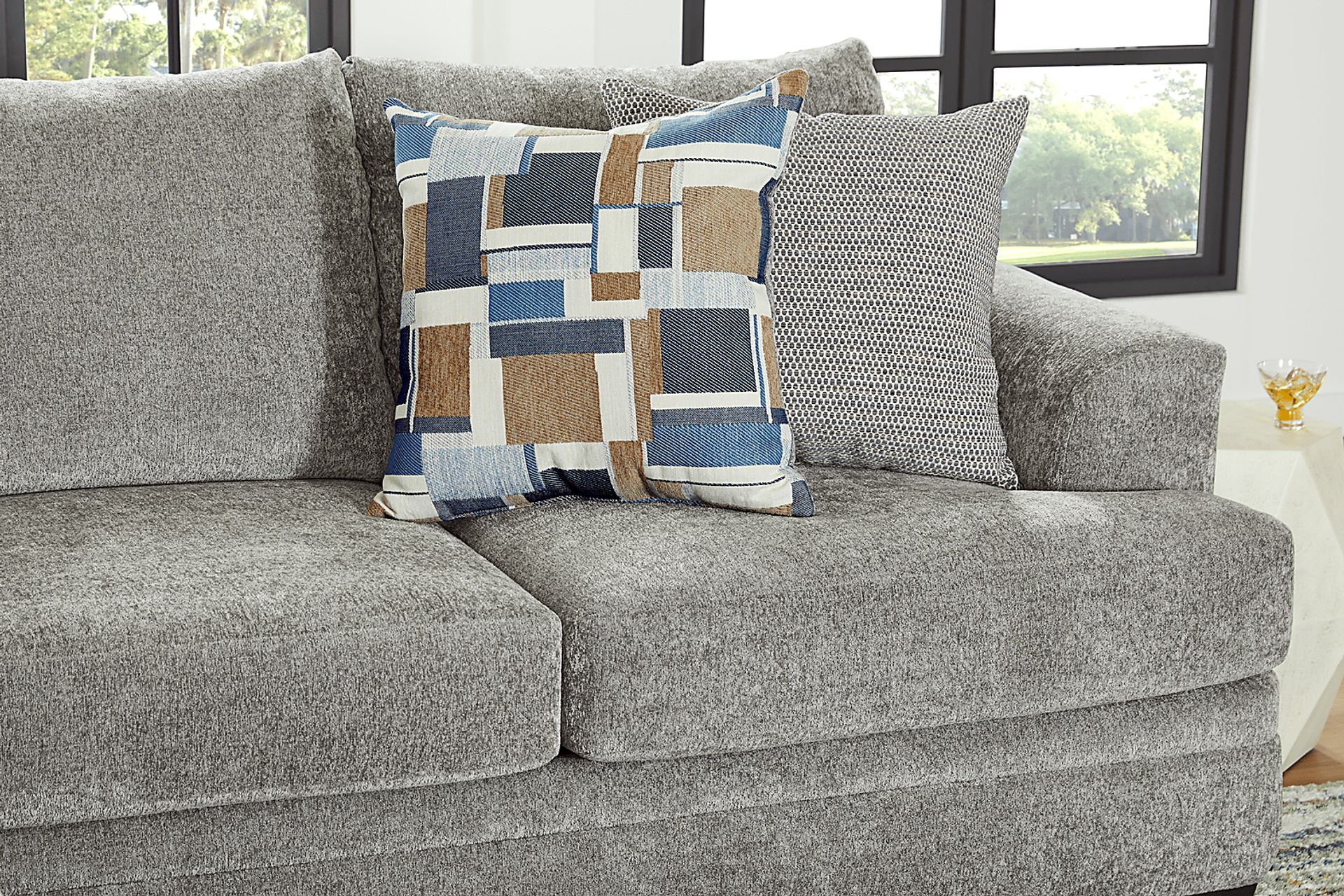 Copley Place Slate 2 Pc Sleeper Sectional - Image 5