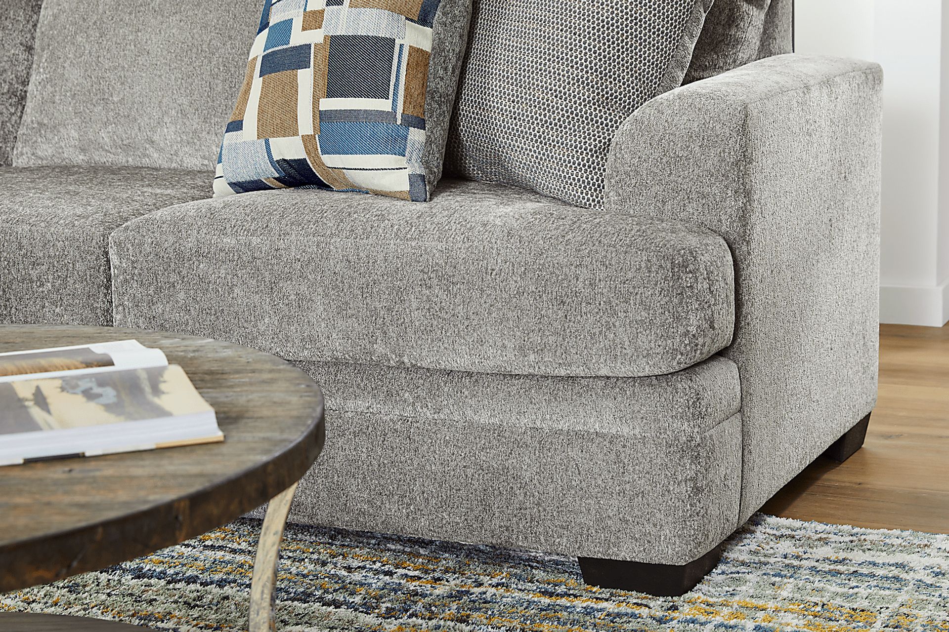 Copley Place Slate 2 Pc Sleeper Sectional - Image 6
