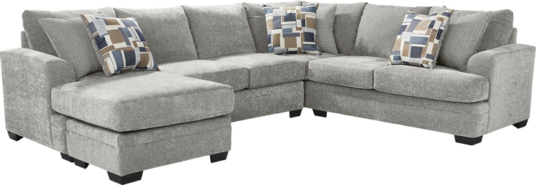 2 pc left arm chaise sleeper sectional