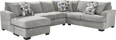 2 pc left arm chaise sleeper sectional