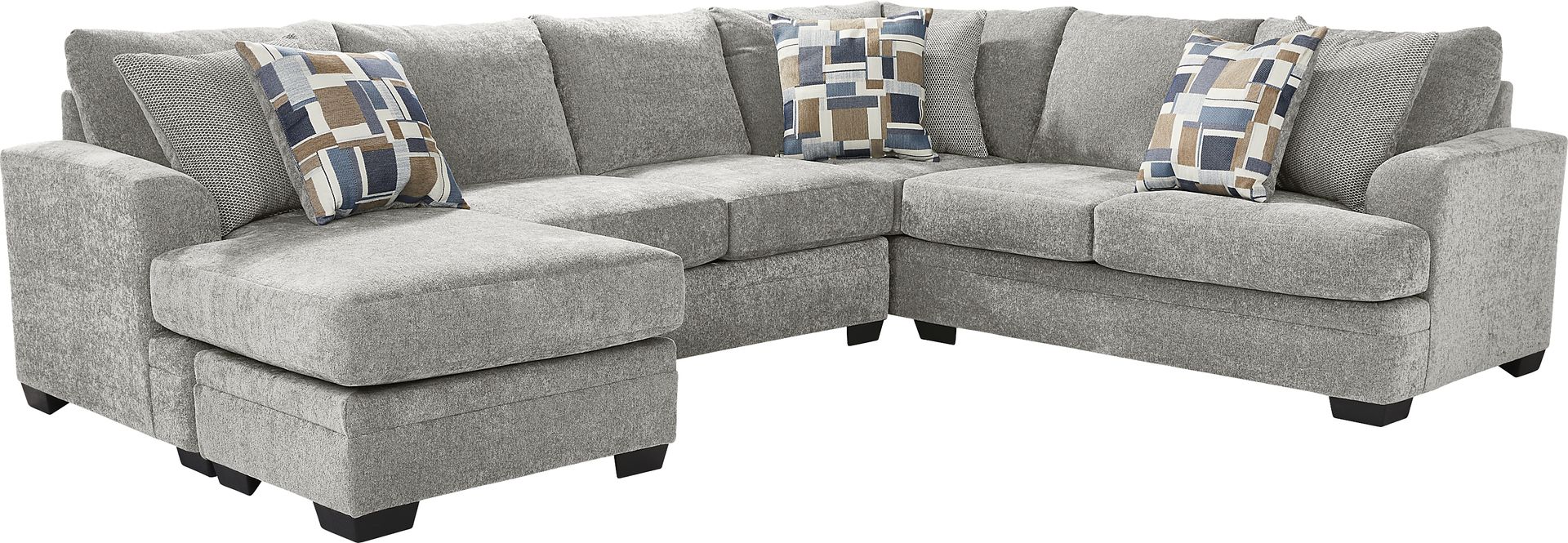 Copley Place Slate 2 Pc Sleeper Sectional - Image 1