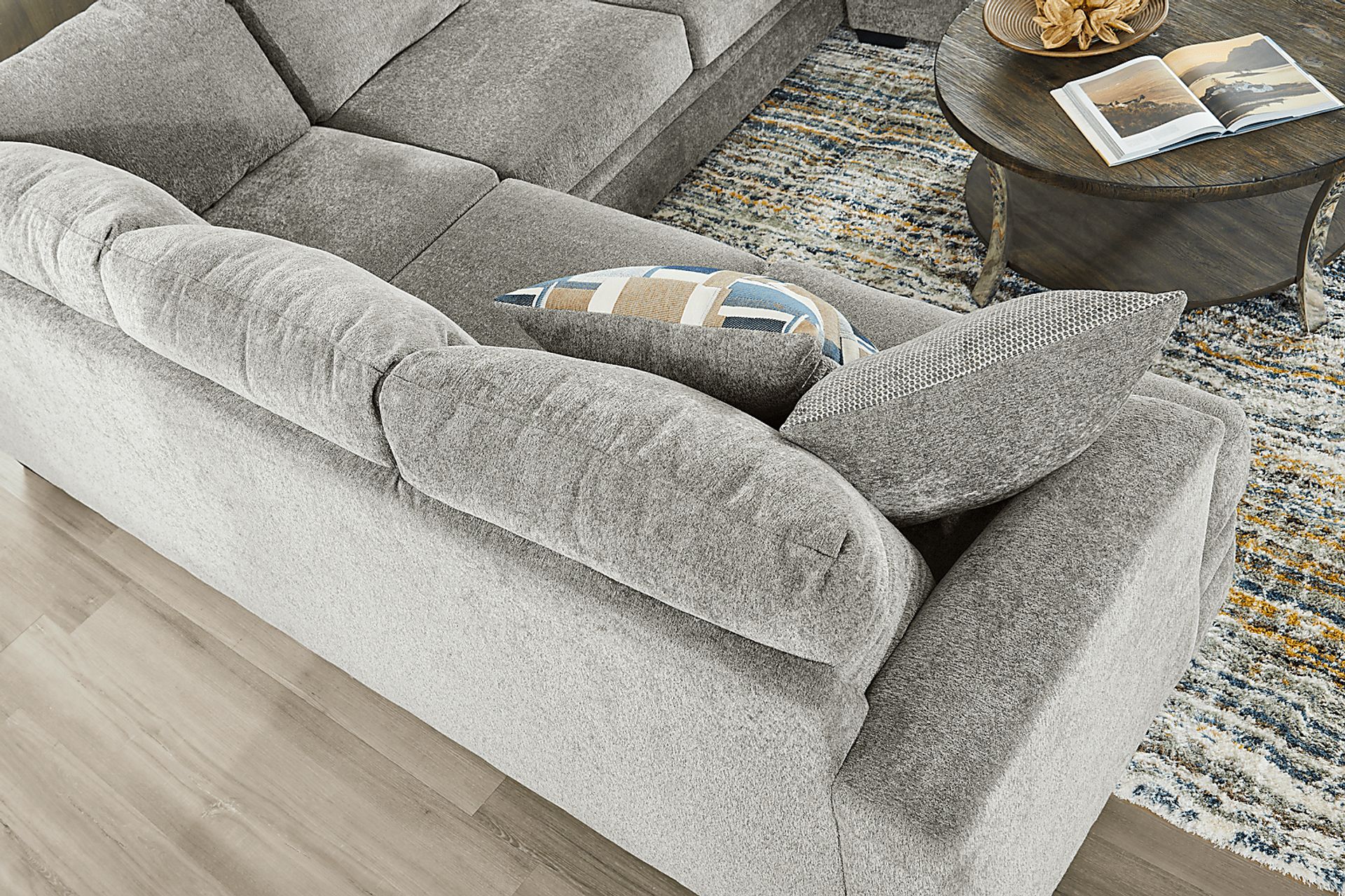 Copley Place Slate 2 Pc Sleeper Sectional - Image 4